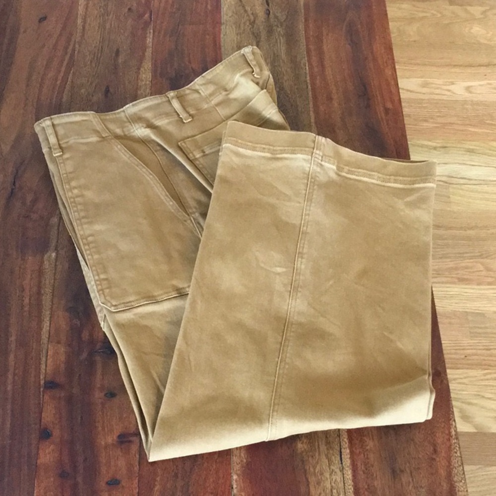 Everlane Wide Leg Crop Utility Pant golden tan